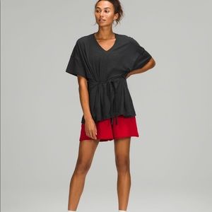 Lululemon side tie shirt, grey, NWT, size 8